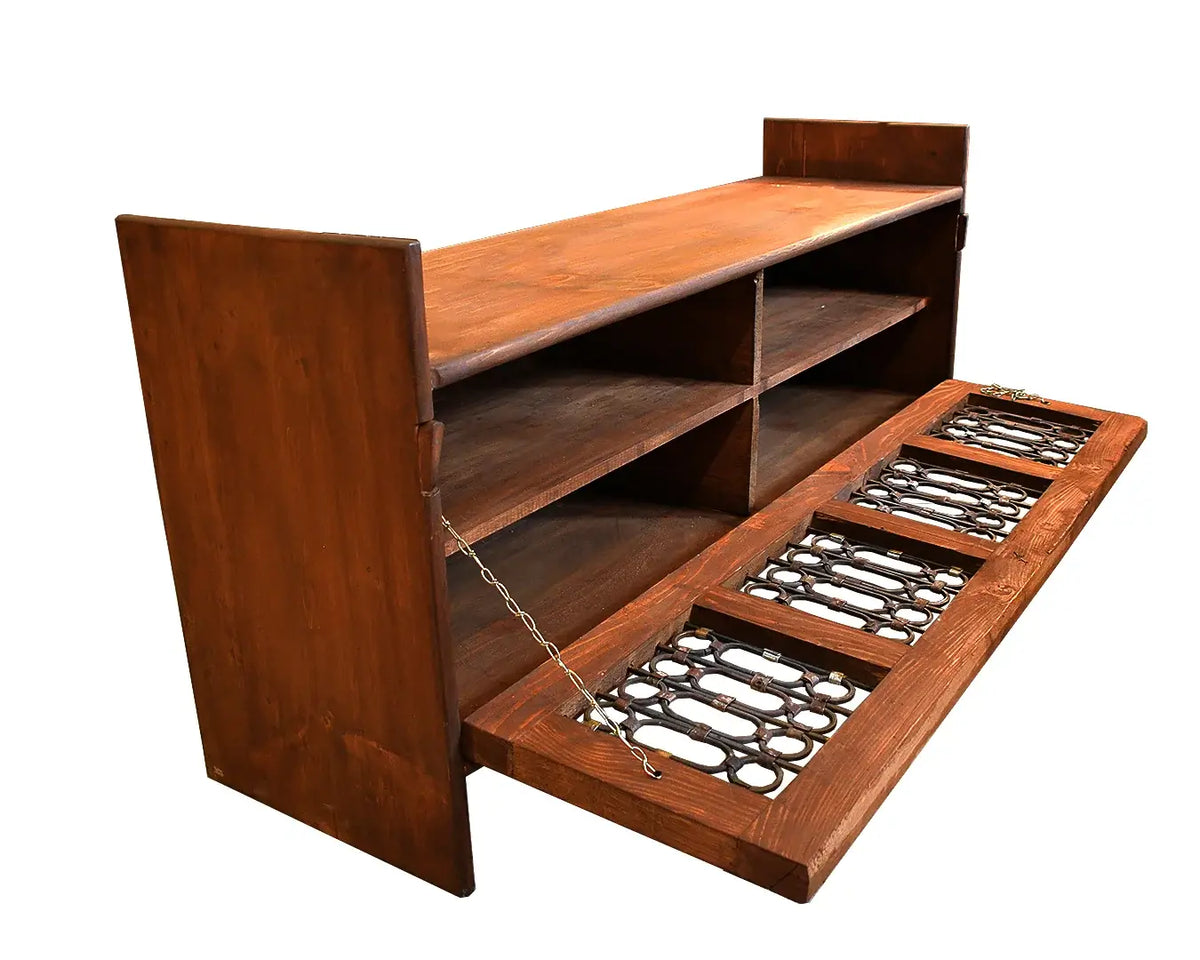 Iron Jaali Shoe Rack