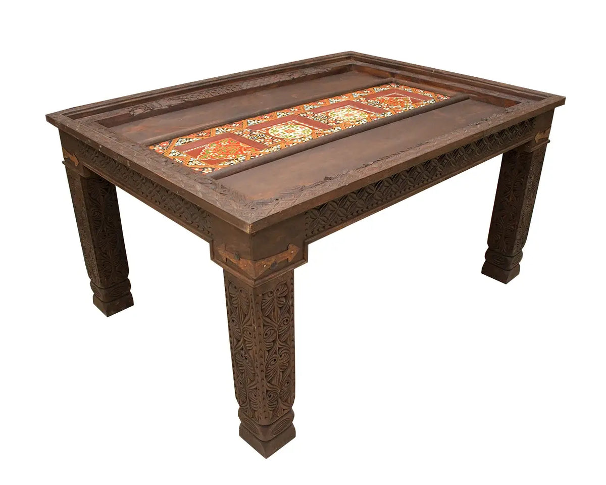 Pillar Design Dining Table with 6x Chairs