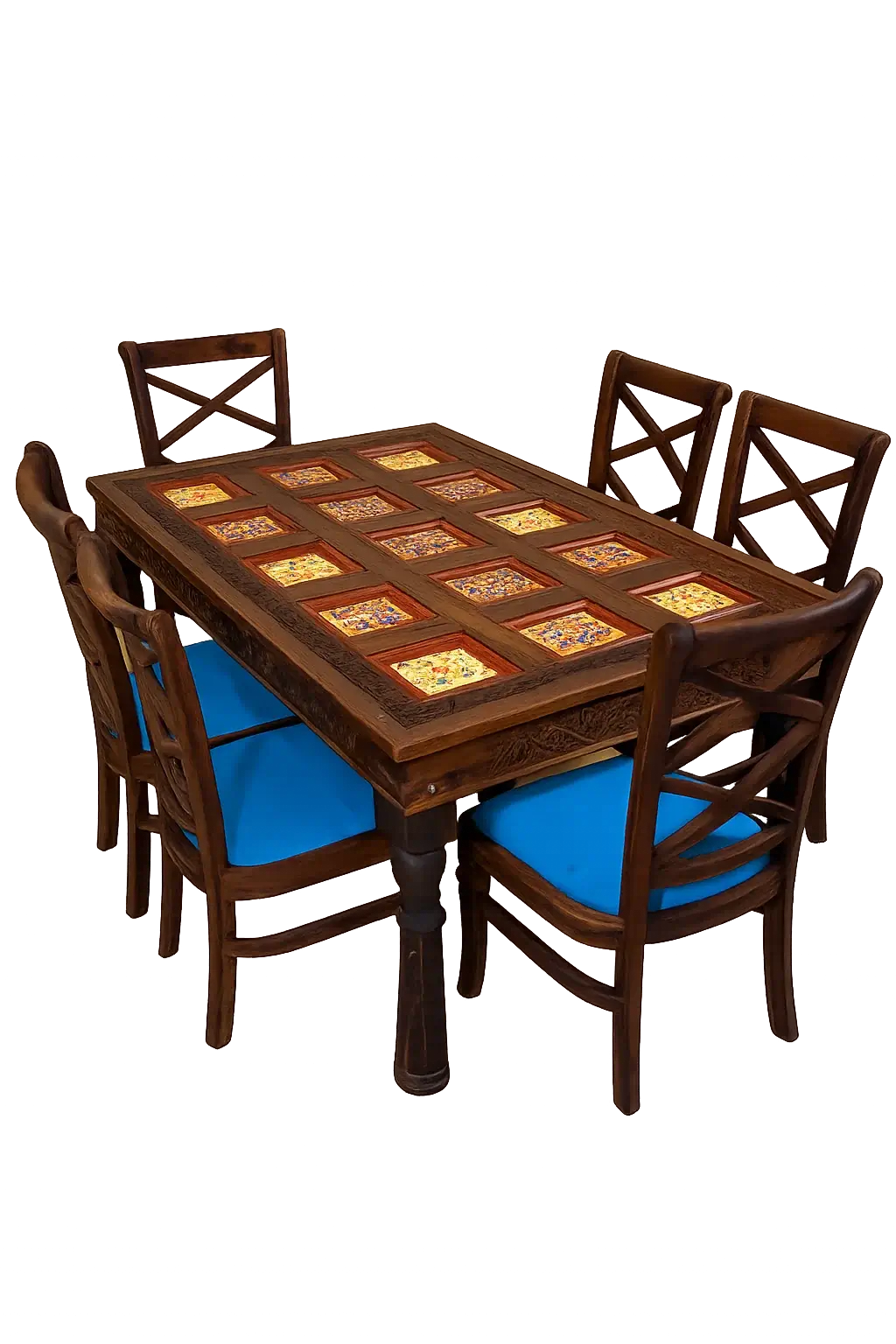 Akbari Dining Table with 6x Chairs