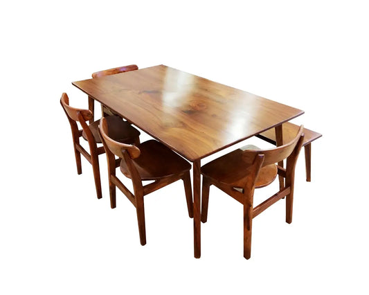 Phoenician Dining Table with 4x Chair & Bench